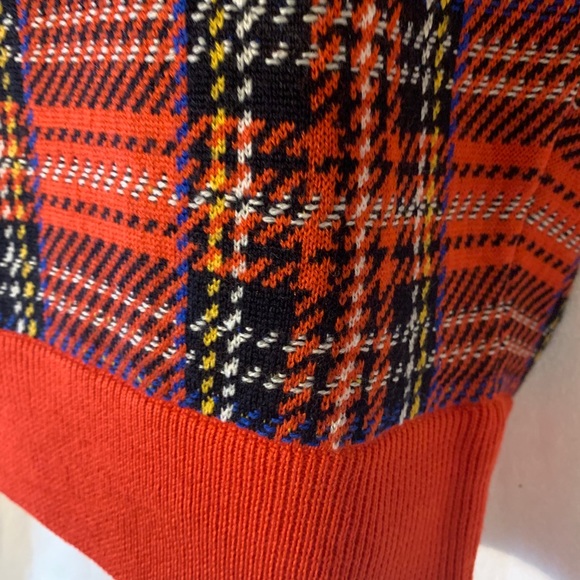 NWOT Sandro Rare Red Tartan Sweater Size Small - Picture 7 of 11